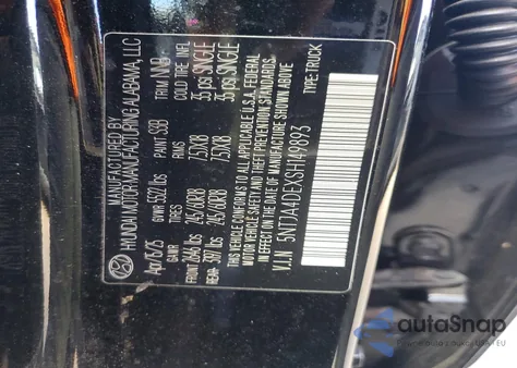 2025 Hyundai Santa Cruz Se z USA, uszkodzony, nr VIN 5NTJA4DEXSH149893